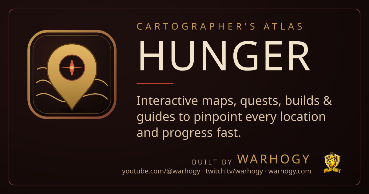 HUNGER Maps — Interactive Atlas, Quests, Builds & Guides
